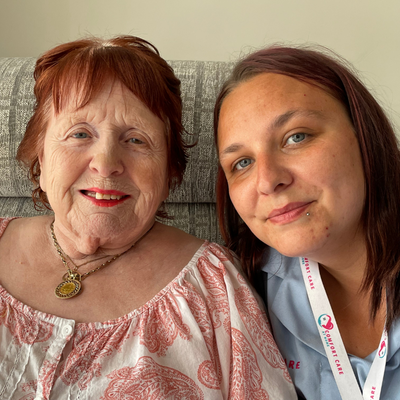 nurse providing older people care and support 