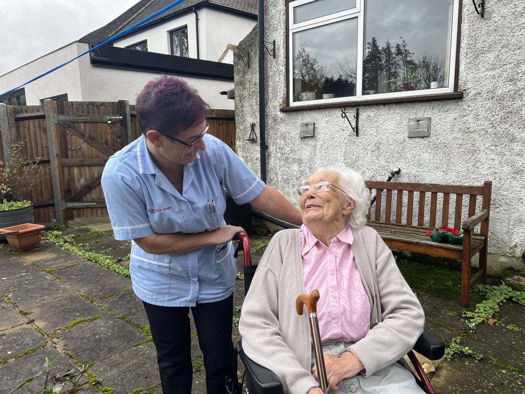 Carer with Diabetic Woman